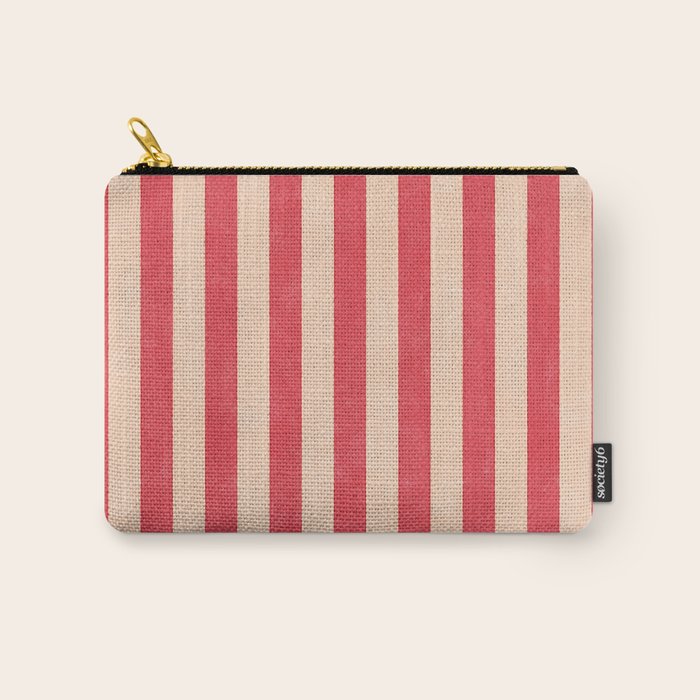 STRIPES 001 C - Strawberry Carry All Pouch Gallery Image 1