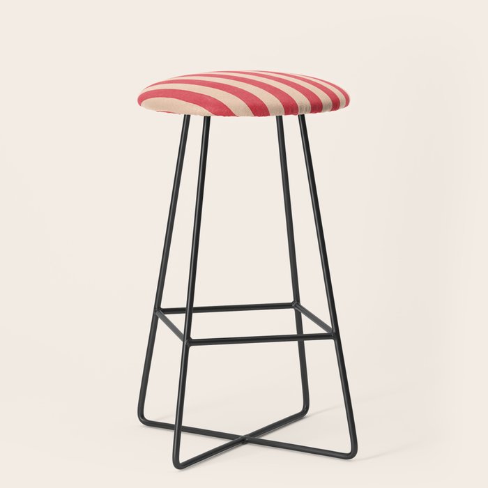STRIPES 001 C - Strawberry Stool Gallery Image 1