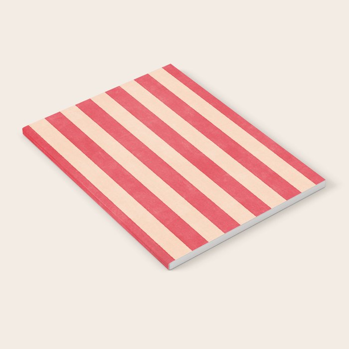 STRIPES 001 C - Strawberry Notebook Gallery Image 1
