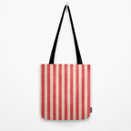 STRIPES 001 C - Strawberry Tote Bag Gallery Image 2