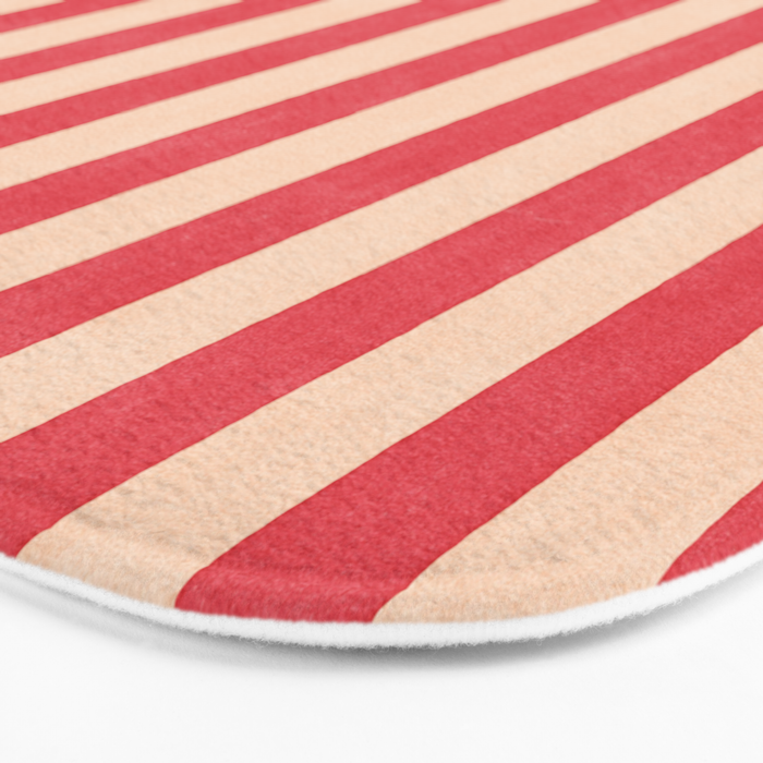 STRIPES 001 C - Strawberry Bath Mat Gallery Image 3