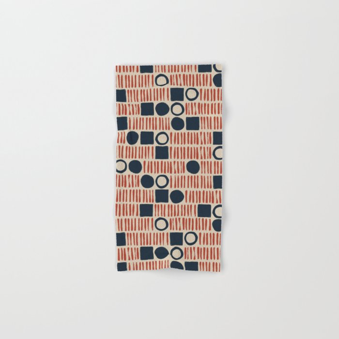 Red & Blue Hand-drawn Pattern #1 Bath Towel Gallery Image 1