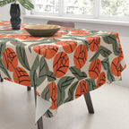 Hot Orange Blooms Tablecloth Gallery Image 3