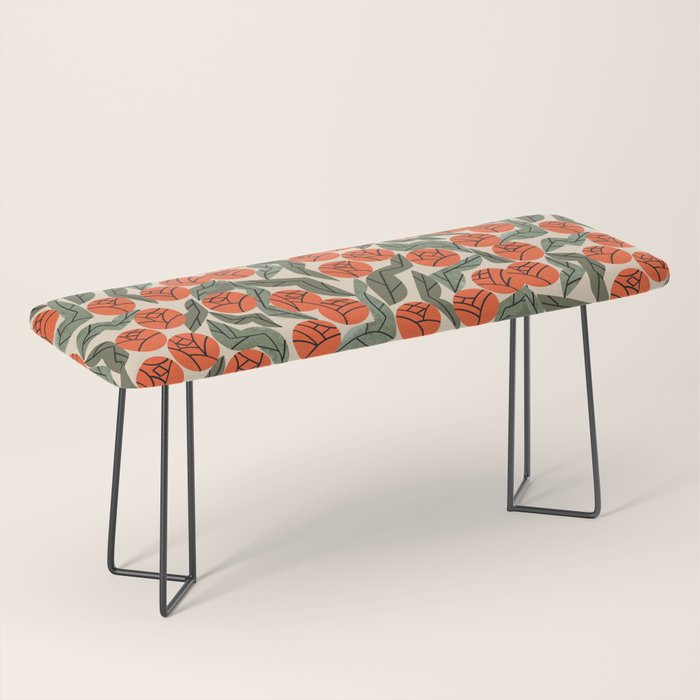 Hot Orange Blooms Bench Gallery Image 1