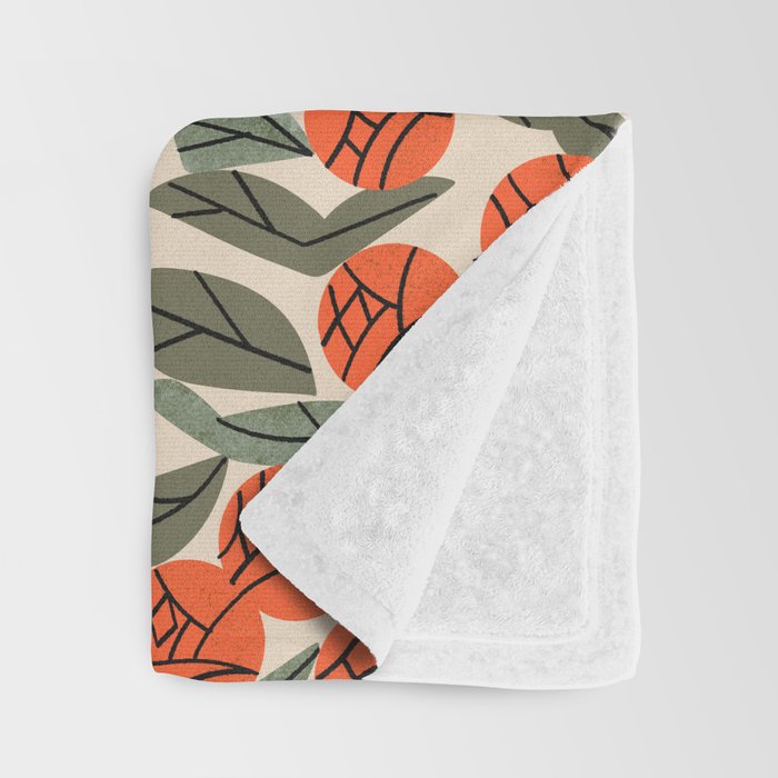 Hot Orange Blooms Throw Blanket Gallery Image 3