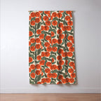 Hot Orange Blooms Window Curtain Gallery Image 3