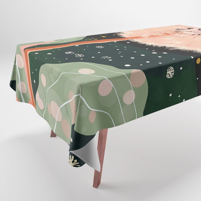 Night Dandelion Tablecloth Gallery Image 1