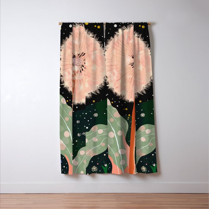Night Dandelion Window Curtain Gallery Image 3