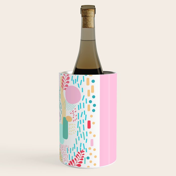 Abstract Nature - Colourful Doodle Pattern 3 Wine Chiller Gallery Image 3