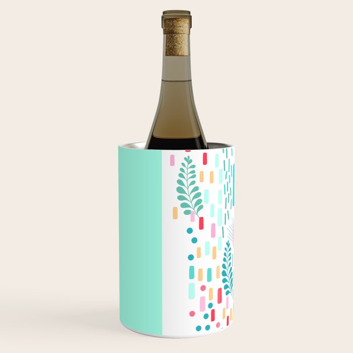 Abstract Nature - Colourful Doodle Pattern 3 Wine Chiller Gallery Image 2