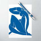 Henri Matisse - Blue Nude II - Minimalist Blue Wrapping Paper Gallery Image 1