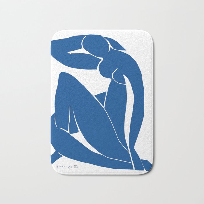 Henri Matisse - Blue Nude II - Minimalist Blue Bath Mat Gallery Image 1