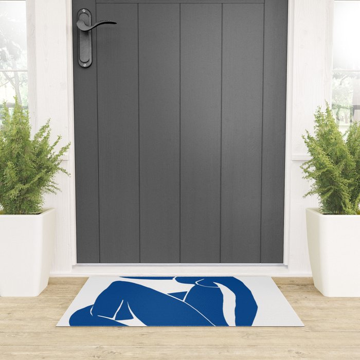 Henri Matisse - Blue Nude II - Minimalist Blue Welcome Mat Gallery Image 3