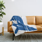 Henri Matisse - Blue Nude II - Minimalist Blue Throw Blanket Gallery Image 1