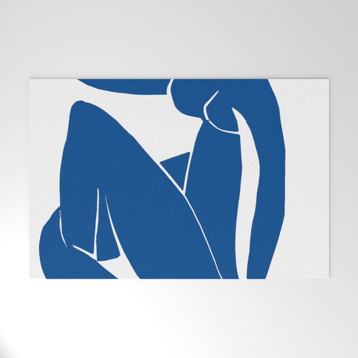 Henri Matisse - Blue Nude II - Minimalist Blue Welcome Mat Gallery Image 1