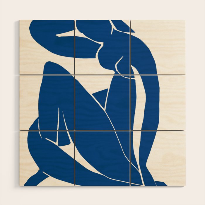 Henri Matisse - Blue Nude II - Minimalist Blue Wood Wall Art Gallery Image 1