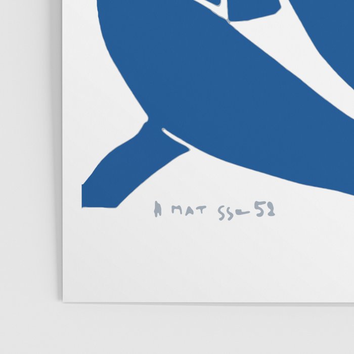 Henri Matisse - Blue Nude II - Minimalist Blue Poster Gallery Image 3