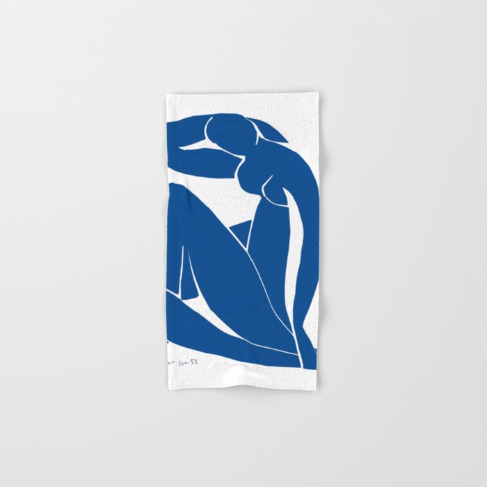Henri Matisse - Blue Nude II - Minimalist Blue Bath Towel Gallery Image 1