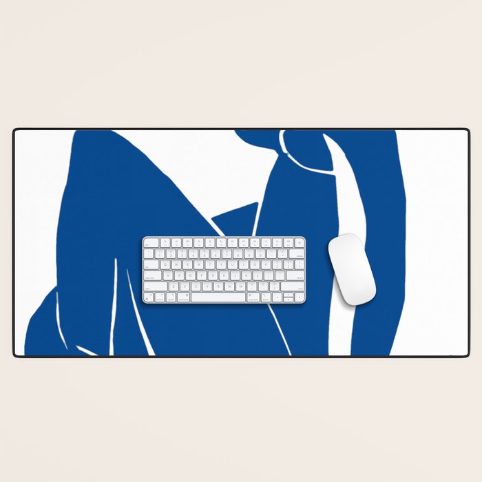 Henri Matisse - Blue Nude II - Minimalist Blue Desk Mat Gallery Image 1