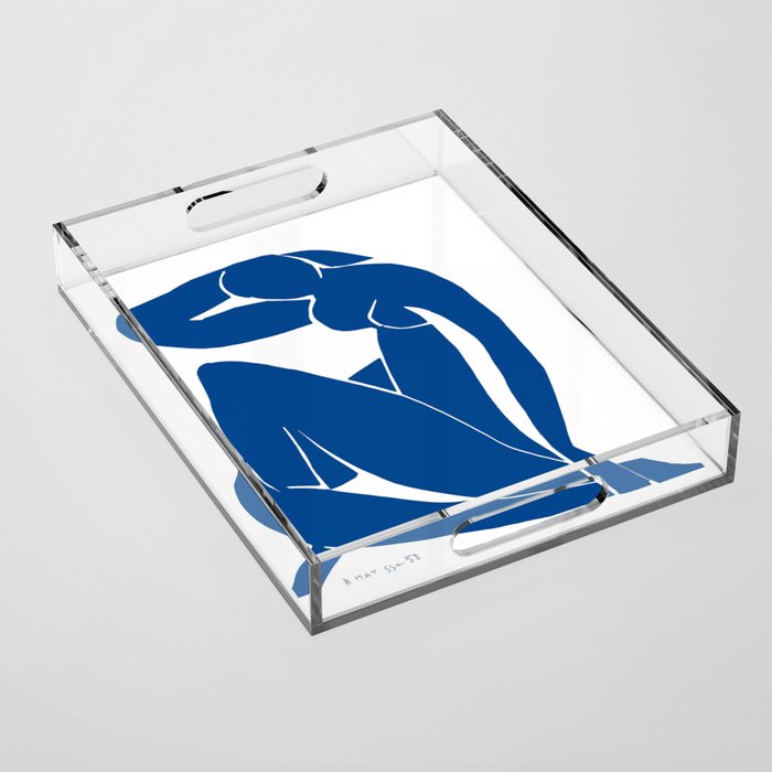 Henri Matisse - Blue Nude II - Minimalist Blue Acrylic Tray Gallery Image 1