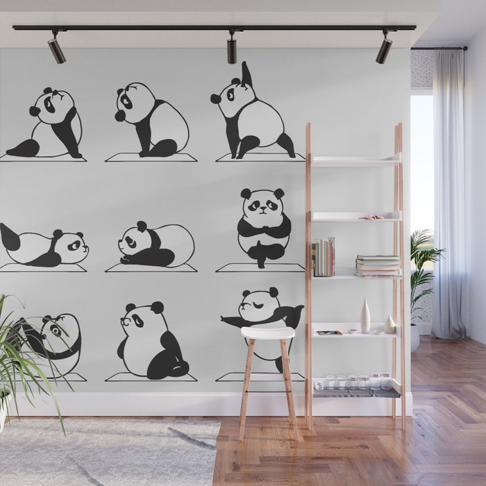 Panda Yoga Wall Mural Gallery Image 1