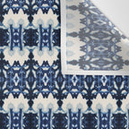 Ornate Blue and White Shibori Wall Tapestry Gallery Image 3