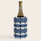 Ornate Blue and White Shibori Wine Chiller Gallery Image 1