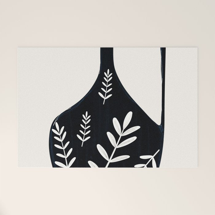 Minimal Abstract Art Vase 21 Welcome Mat Gallery Image 1