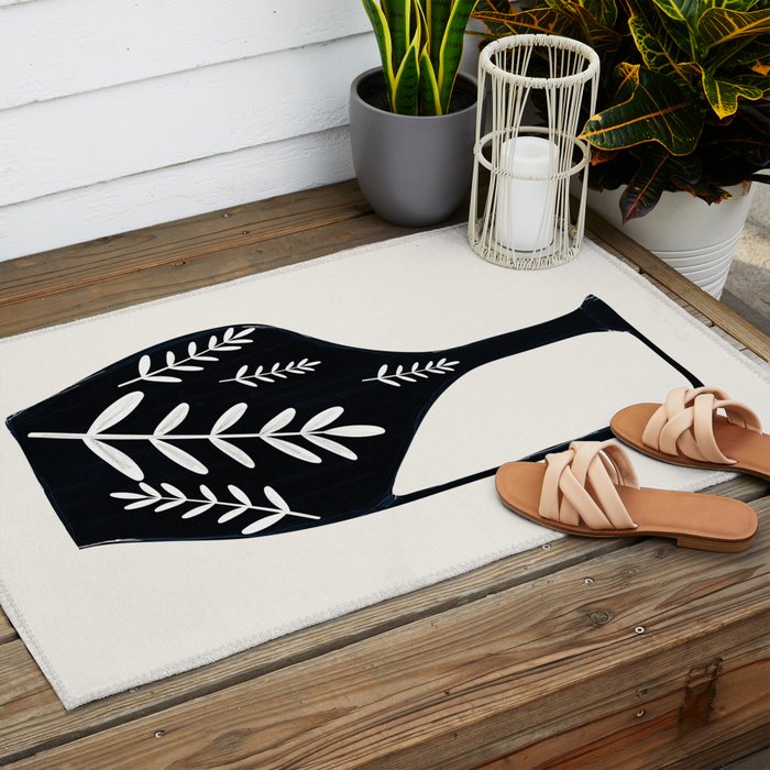 Minimal Abstract Art Vase 21 Outdoor Rug Gallery Image 2