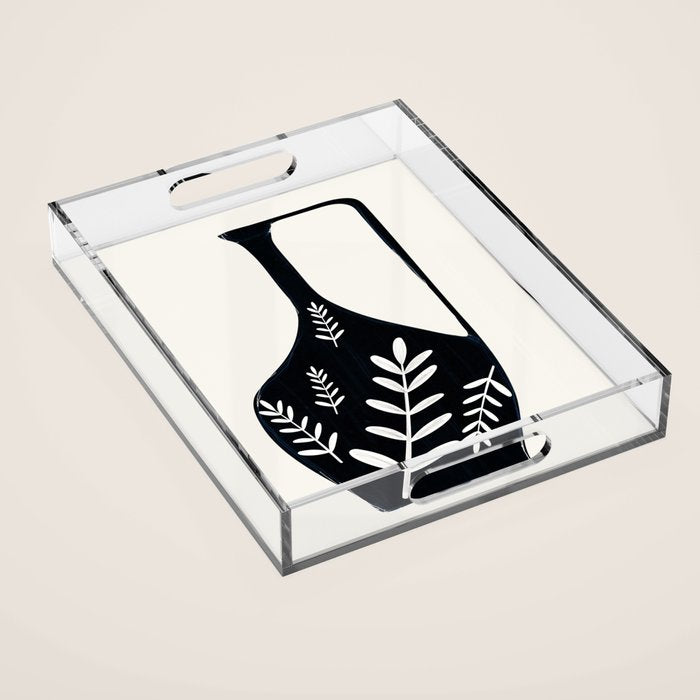 Minimal Abstract Art Vase 21 Acrylic Tray Gallery Image 1