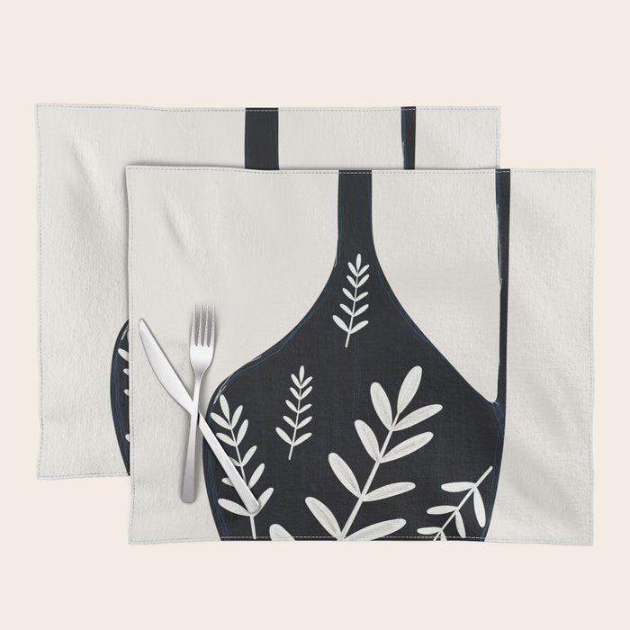 Minimal Abstract Art Vase 21 Placemat Gallery Image 1