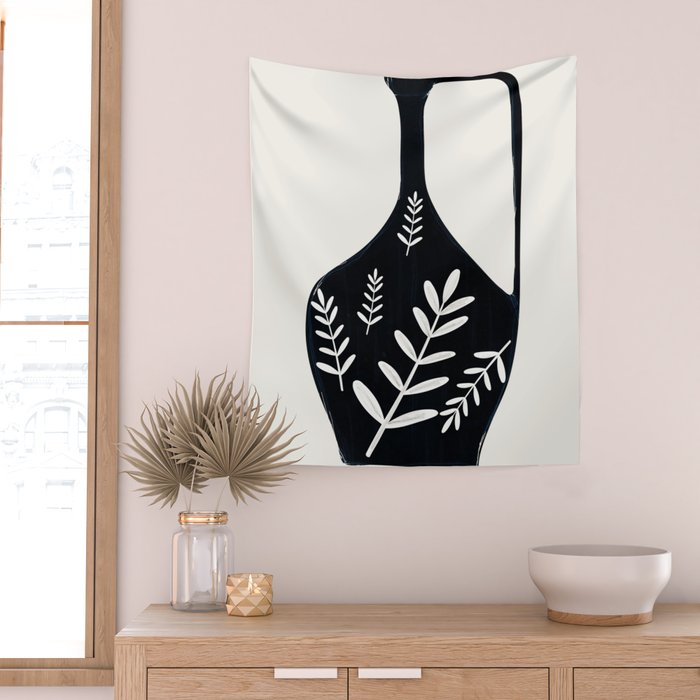 Minimal Abstract Art Vase 21 Wall Tapestry Gallery Image 2
