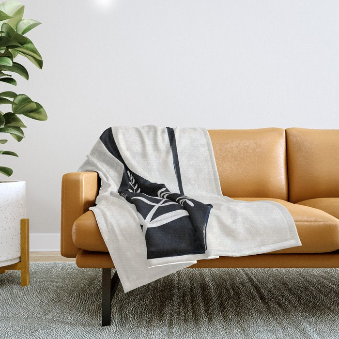 Minimal Abstract Art Vase 21 Throw Blanket Gallery Image 1