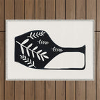 Minimal Abstract Art Vase 21 Outdoor Rug Gallery Image 1