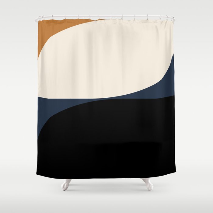 Almond Abstract II Shower Curtain Gallery Image 1