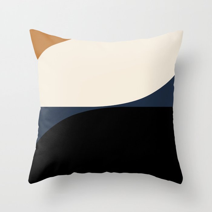 Almond Abstract II Throw Pillow Gallery Image 1