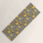 Construction Trucks on Gray Yoga Mat Gallery Image 1