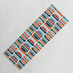 Colorful Mid Century design Yoga Mat Gallery Image 1