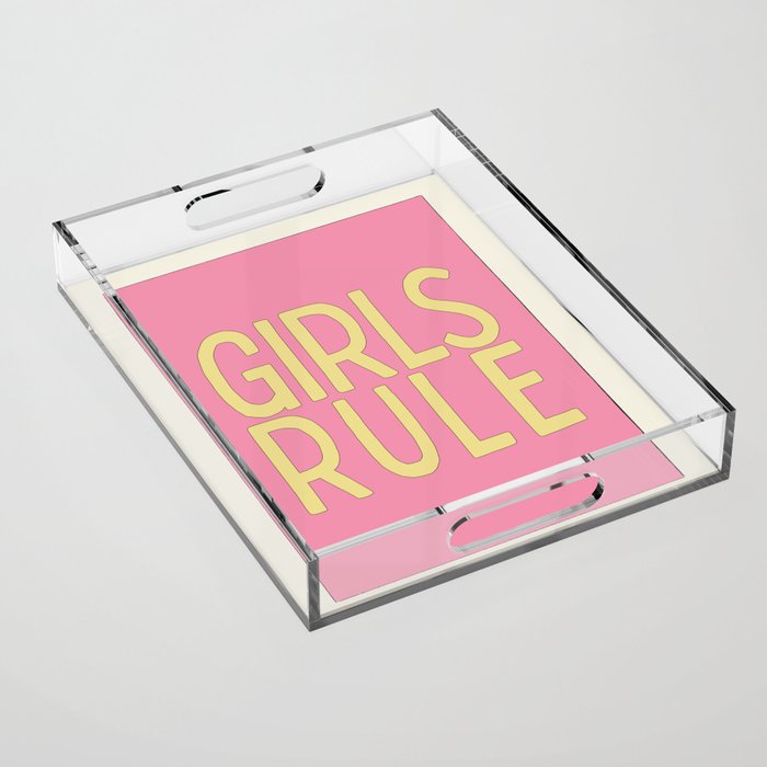 Girls Rule Acrylic Tray Gallery Image 1