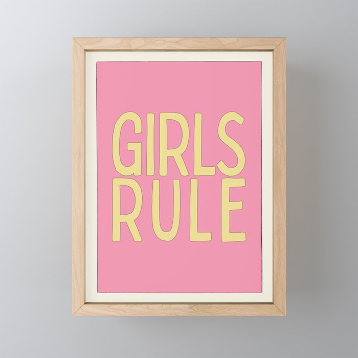 Girls Rule Mini Art Print Gallery Image 1