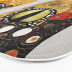 Gustav Klimt Style Cat with Magnificent Whiskers Bath Mat Gallery Image 3