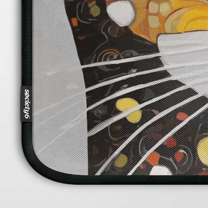 Gustav Klimt Style Cat with Magnificent Whiskers Laptop Sleeve Gallery Image 3