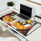 Gustav Klimt Style Cat with Magnificent Whiskers Desk Mat Gallery Image 2