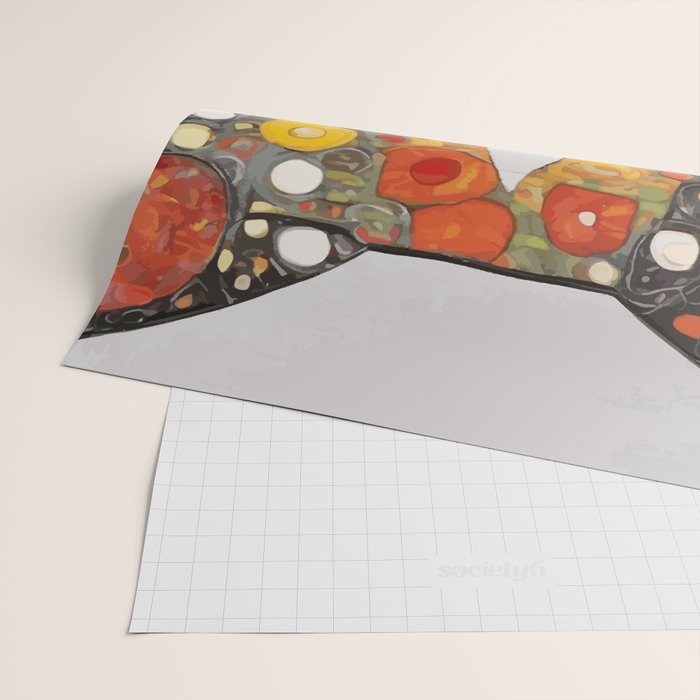 Gustav Klimt Style Cat with Magnificent Whiskers Wrapping Paper Gallery Image 2