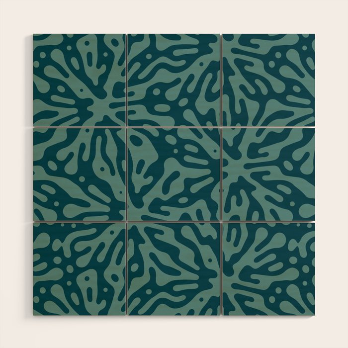 Organic Matter in Dark Teal Wood Wall Art Gallery Image 1