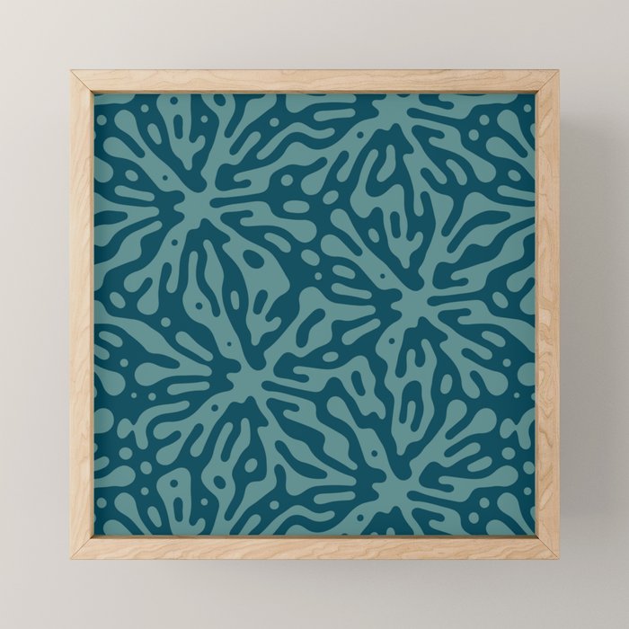 Organic Matter in Dark Teal Mini Art Print Gallery Image 1