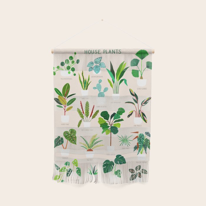 House Plants on Pink Wall Hanging Gallery Image 1
