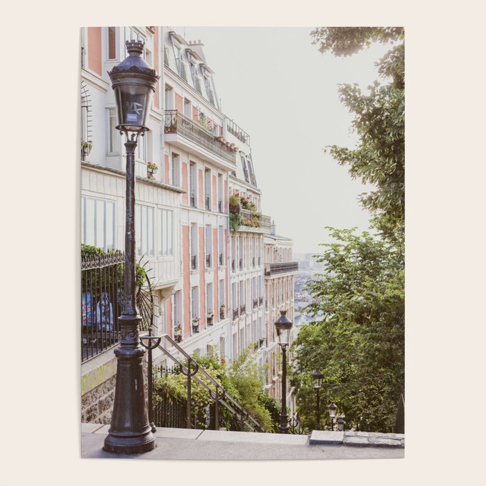 Montmartre Stairs - Paris Travel Photography Poster Gallery Image 1