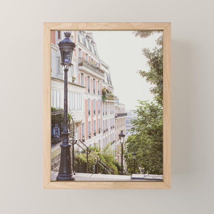 Montmartre Stairs - Paris Travel Photography Mini Art Print Gallery Image 1