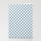Countryside Bloom Cottage Mist Blue Gingham Stationery Card Gallery Image 2